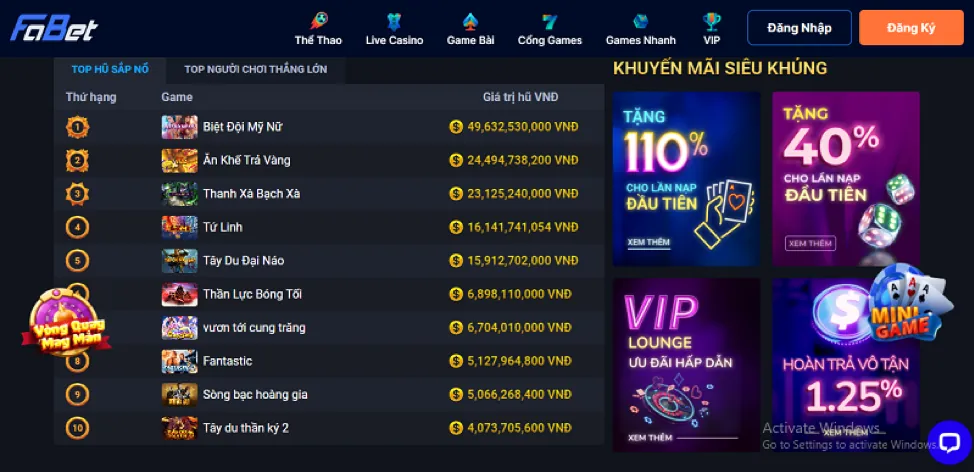 Giải đấu đá gà 123goal khuyến mãi